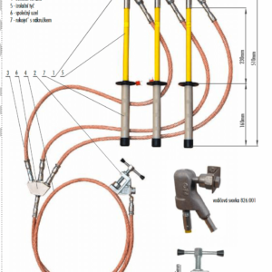 Skratovacej súprava NN 1 kV - na guľový bod | Typ 802.001