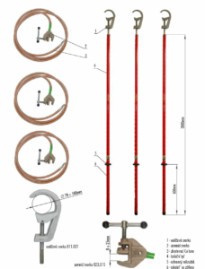Skratovacej súprava VVN 123 kV - pre priemer vodiča 70 - 100 mm | Typ 811.123-10
