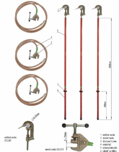 Skratovacej súprava VVN 123 kV - pre priemer vodiča 0 - 55 mm | Typ 813.123-10